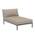 Level2 Chaise Longue ligbed frame donkergrijs stof ash