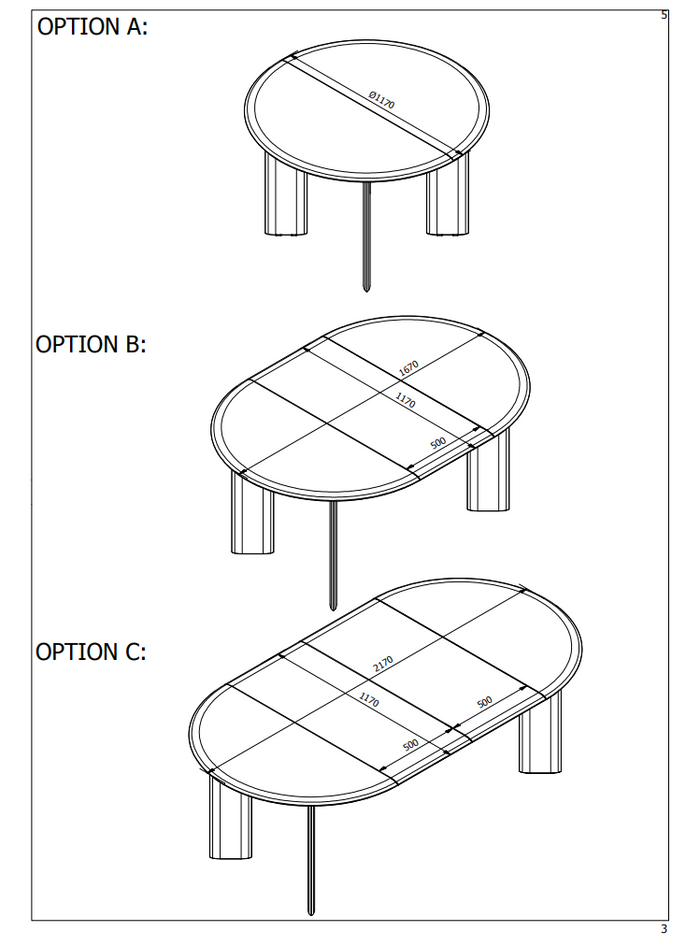 Ferm Living Bevel Uitschuifbare Eettafel 117/167/217 x 117 cm - Wit Eikenhout