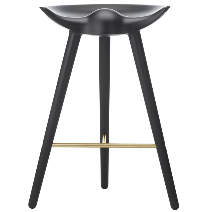 Audo Copenhagen ML42 barkruk H73 zwart gebeitst beuken, messing