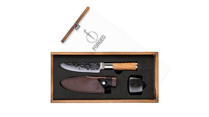 Forged Olive kinderkoksmes, vingerbeschermer en hoes