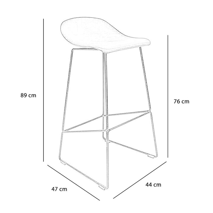 Livin24 Barkruk Ellen groen Scandinavisch design 76 cm