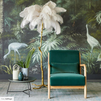 Woood Mark Fauteuil - Fluweel Flesgroen