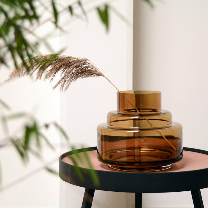 Vase The World Chari Vaas Ø 23 cm - Cognac