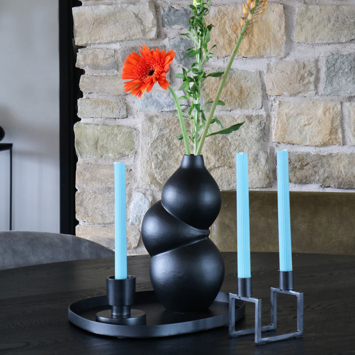 Vase The World Barretos Dienblad 34 x 30 cm - Zwart