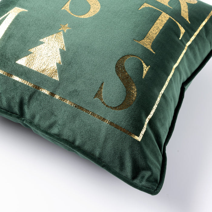 Christmas - Kerst kussenhoezen - 45x45 cm, groen