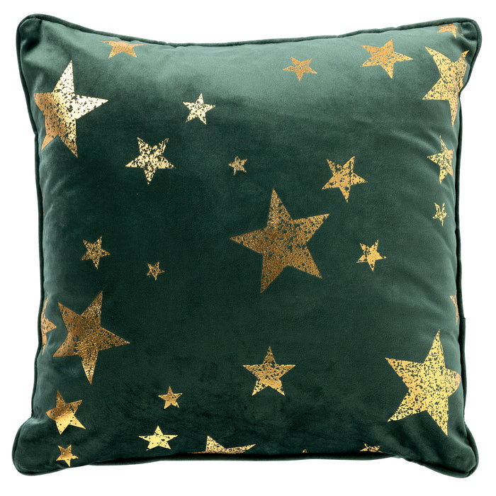 Stars - Kerst kussenhoezen - 45x45 cm, Groen