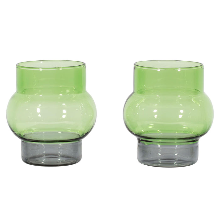 Bump Short glazen set van 2 groen