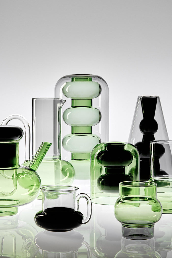 Bump Short glazen set van 2 groen