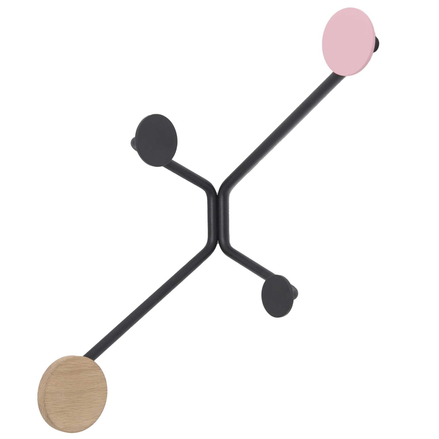 Hook wandkapstok binnenhoek roze