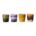 HKliving 70's Ceramics Eierdopjes Set van 4 - Island