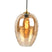 Leitmotiv - Pendant lamp Glamour Cone glass amber brown