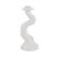 present time - Candleholder Organic Swirl medium polyresin white