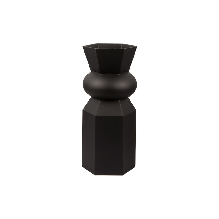 present time - Vase Geo King polyresin black