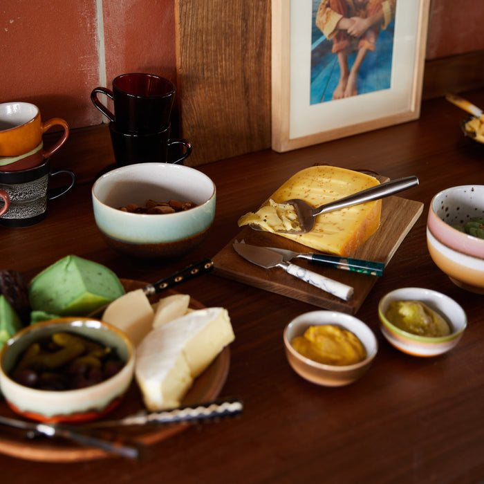 HKliving 70's Ceramics Noodle Kommen Ø 13,5 cm - Set van 4 - Geyser