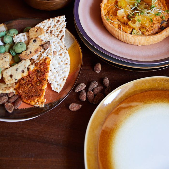 HKliving 70's Ceramics Dinerbord Ø 27,5 cm - Set van 2 - Supernova