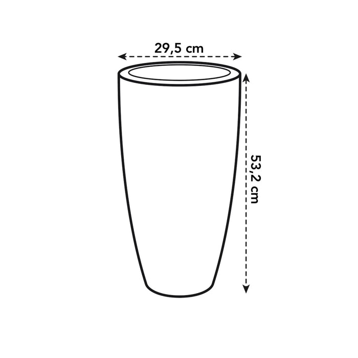 elho Pure Soft Round High Bloempot Ø 30 cm - Wit