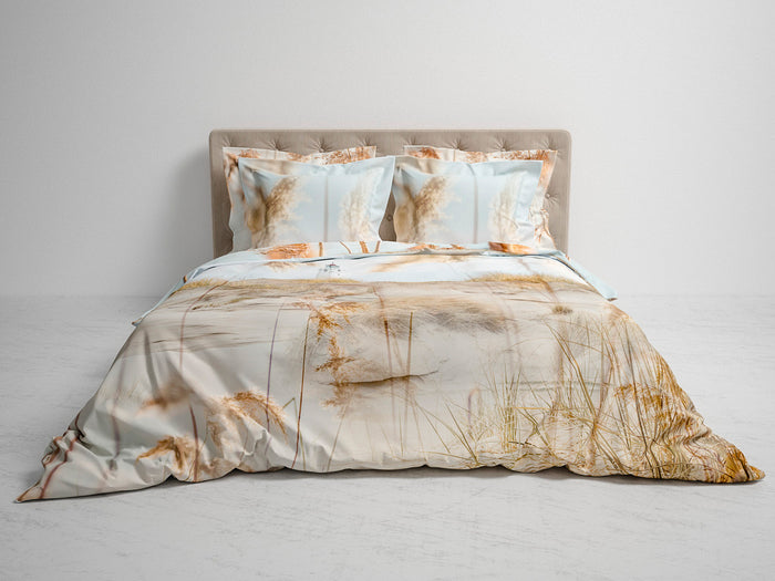 Heckett Lane Dekbedovertrek Katoen Satijn Ubon - cloud sand