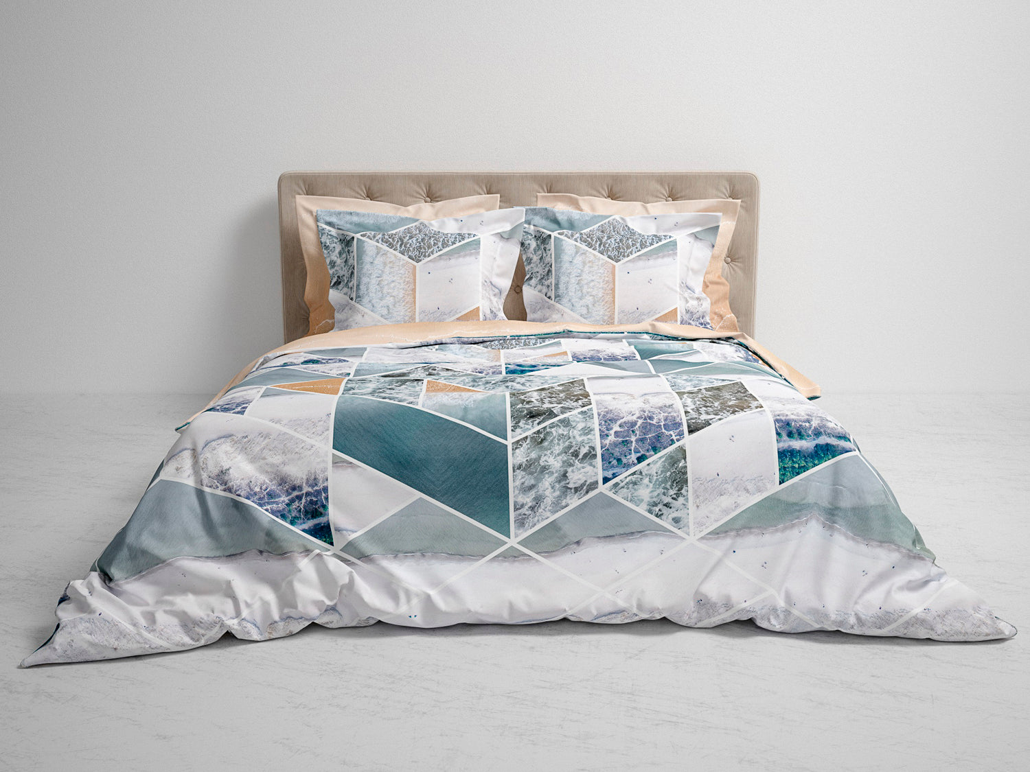 Heckett Lane Dekbedovertrek Katoen Satijn Carey - storm blue