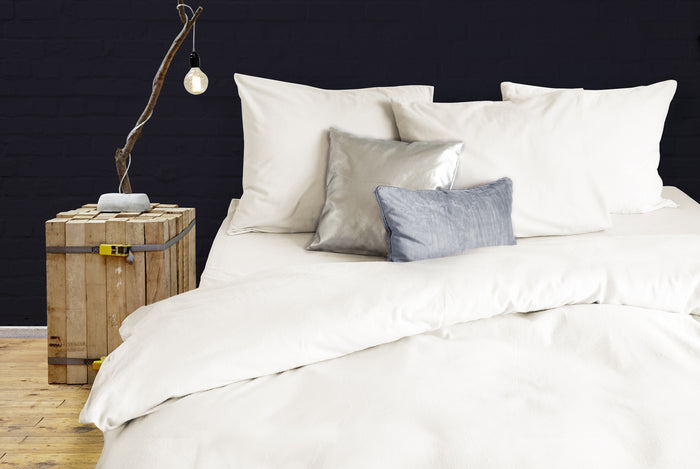 Eleganzzz Dekbedovertrek Flanel Uni ivoor