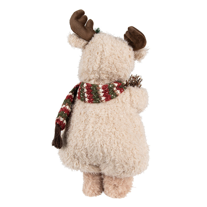 Clayre & Eef Kerstdecoratie Beer 38 cm Beige Bruin Kunststof