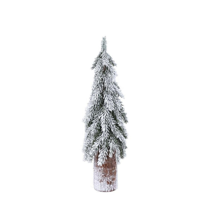 PTMD Kerstversiering Sneeuw Boom Dudley - 18x18x57 cm - Hout - Groen