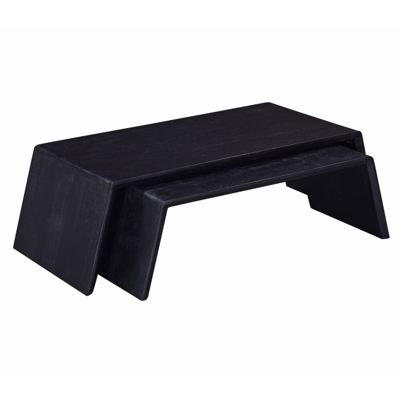 Giga Meubel - Salontafel Zwart Set van 2 - Mangohout - 115x50x34cm