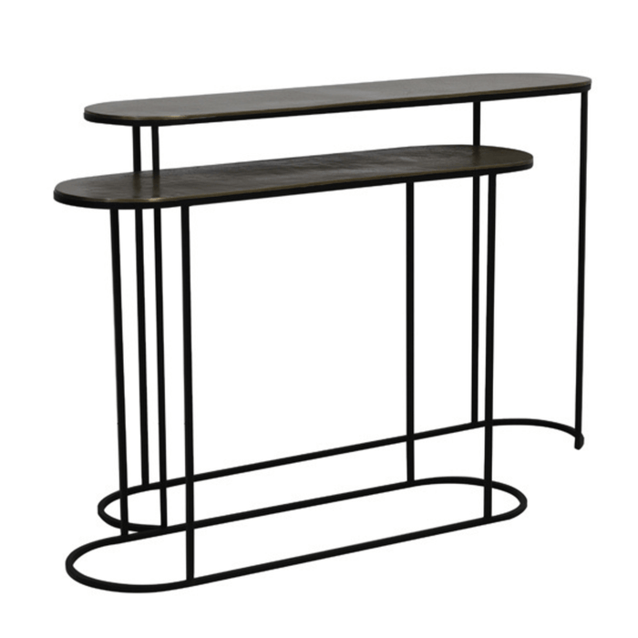 Light&living Side table S|2 max 118x28x81 cm BOCOV antiek brons-zwart
