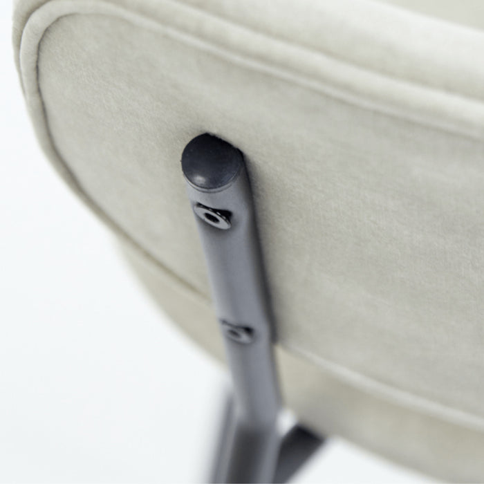 Light&living Barkruk 55x45x92 cm EMMA velvet zand-donker grijs