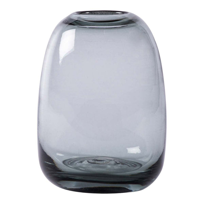 PTMD Farish Ronde Vaas - H16 x Ø12,5 cm - Glas - Grijs