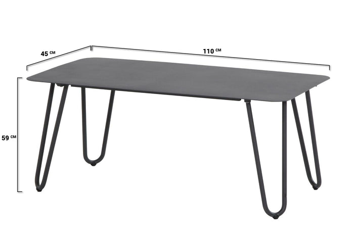 4-seasons cool coffee tafel 110x59 cm. - Antraciet