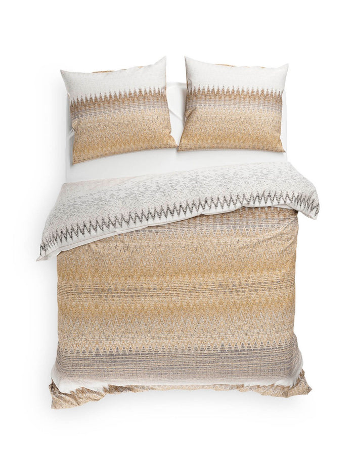 Heckett Lane Dekbedovertrek Flanel Abbe - sepia naturel