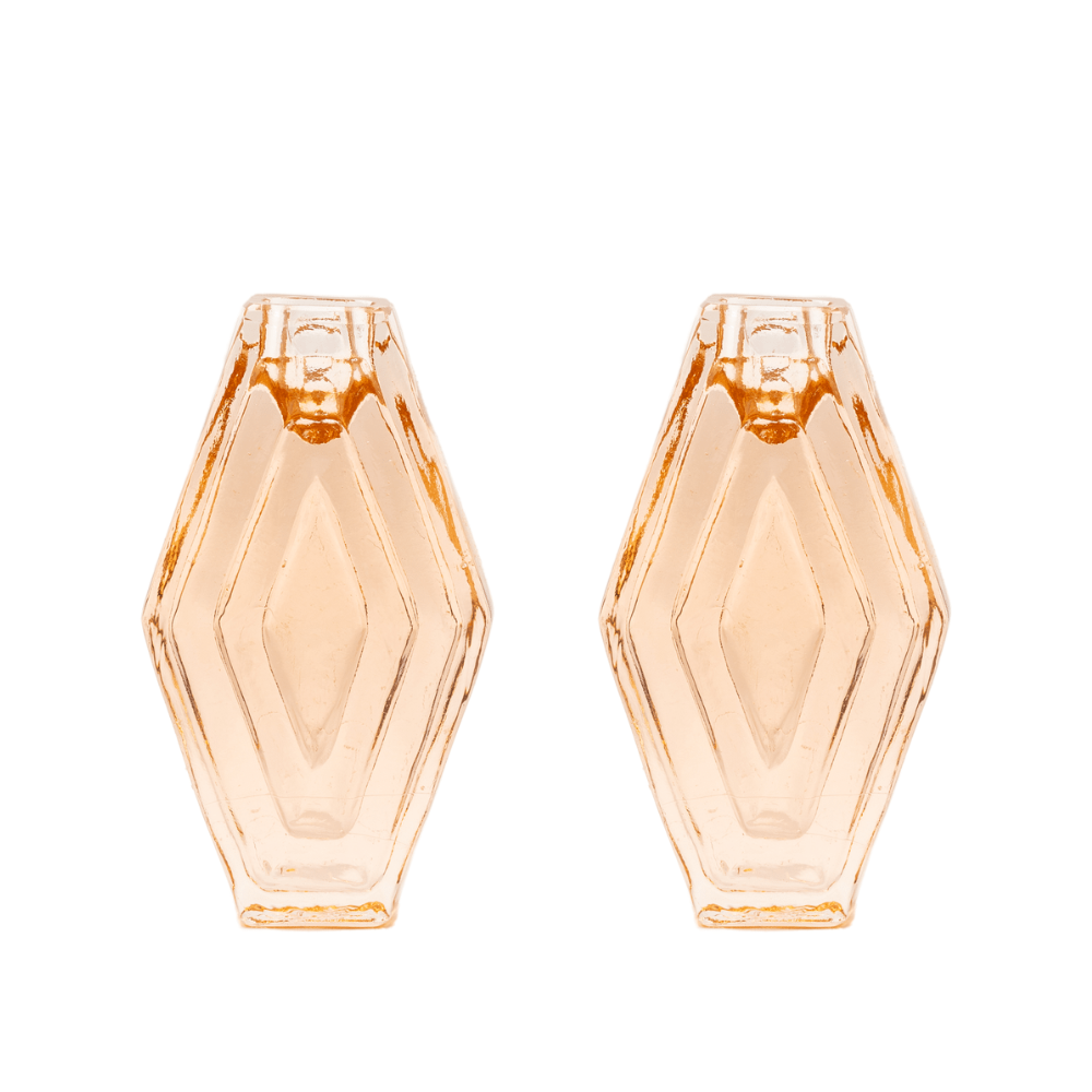 Brût Homeware, Set van 2 Kaarshouder Hexagon, blush pink