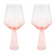 Brût Homeware, Wijnglas Claude, roze, set van 2