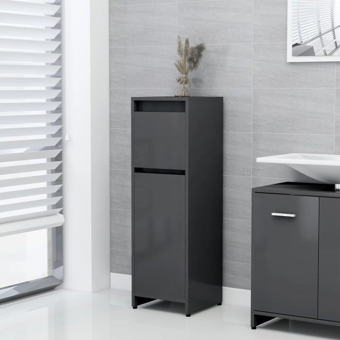 Prolenta Premium - Badkamerkast 30x30x95 cm spaanplaat grijs