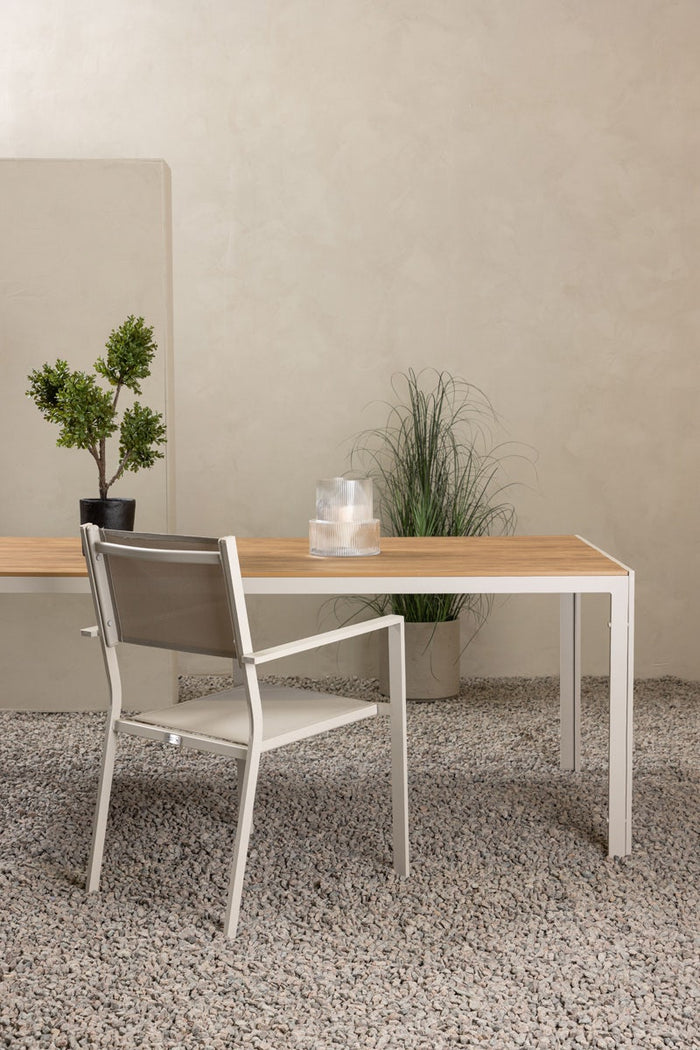 Nest outdoor Aaron tuintafel polywood beige - 205 x 90 cm