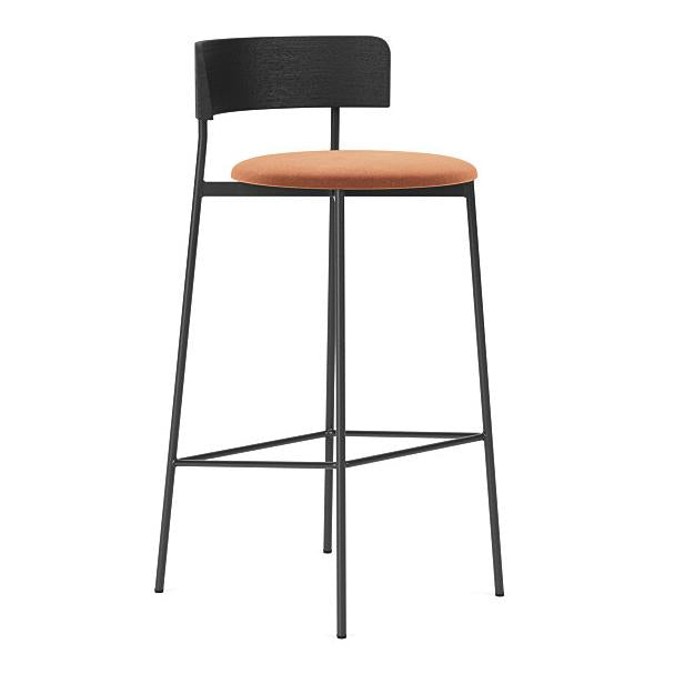 FÉST Friday barkruk 75 zwart Royal 160 magnolia