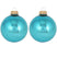 Krebs kerstballen - 8x st - turquoise blauw - 7 cm - glas
