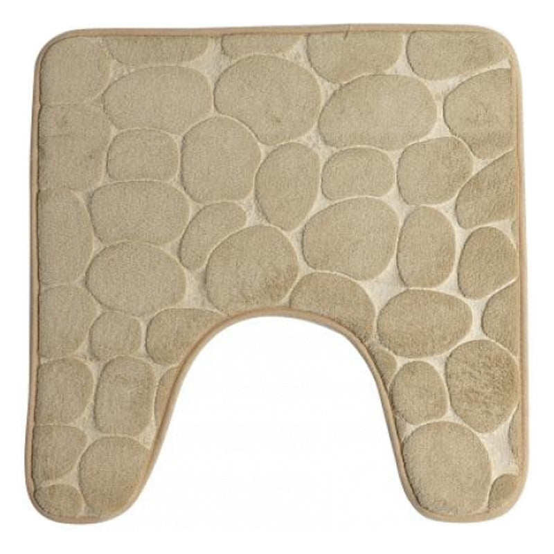 Urban Living WC Badkamerkleedje|badmat tapijt - beige - 49x49cm