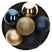 Atmosphera Kerstballen - 8st - kunststof - blauw-champagne - 7cm