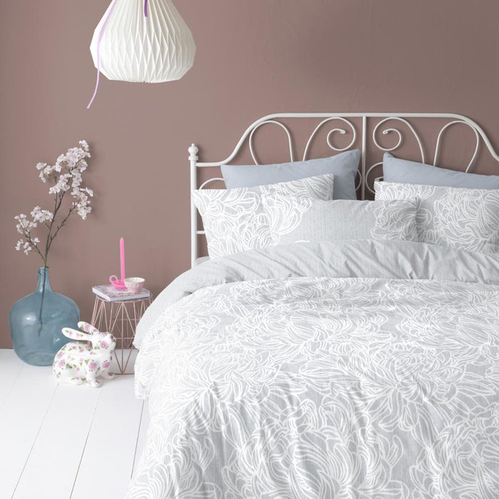 Cinderella Dekbedovertrek Katoen Satijn Dentelle grey