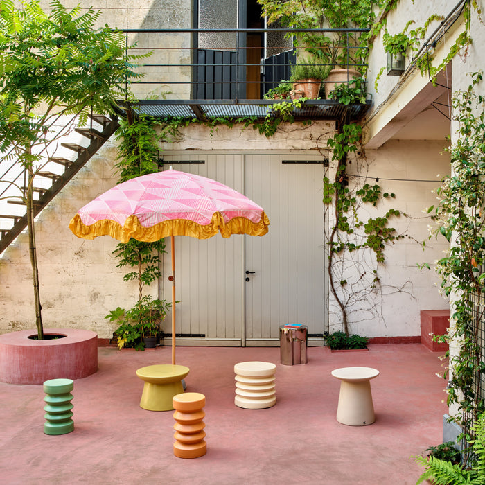 HKliving Stoneware Bijzettafel Ø 23 cm - Groen