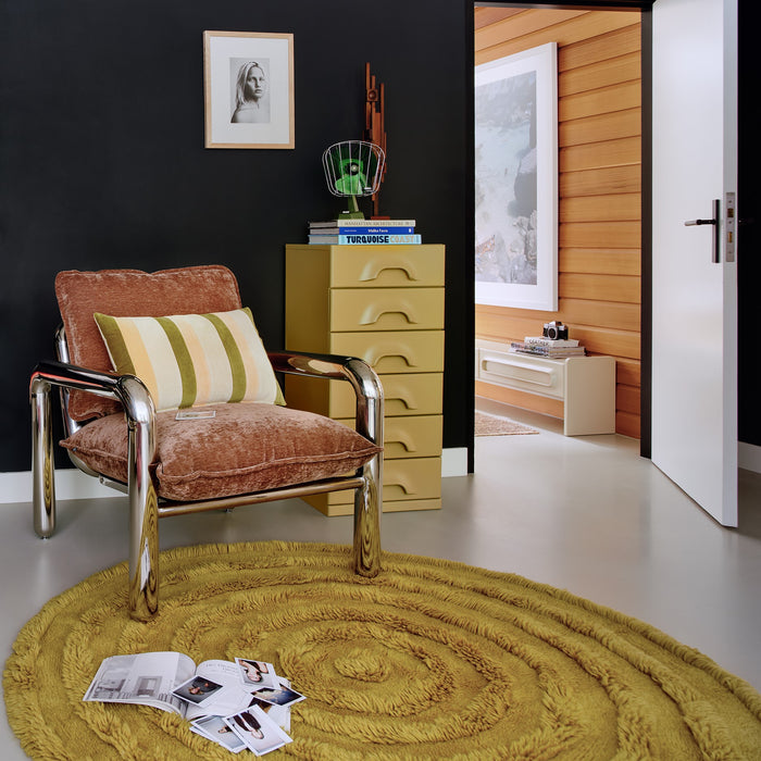 HKliving Round Woolen Vloerkleed Ø 150 cm - Seaweed