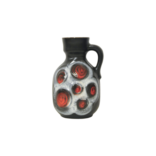 Reliving Bruin Met Oranje Stippen West Germany Vaas Kan