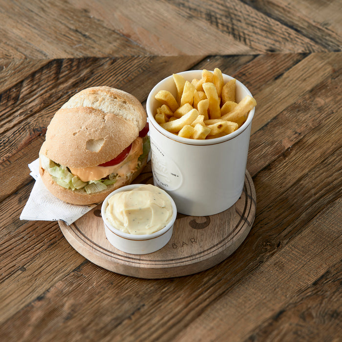 Riviera Maison Frietbakje, Serveerschaal Patat - Fresh Fries - Wit
