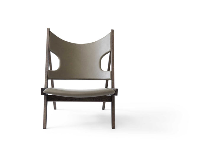 Audo Copenhagen Knitting fauteuil naturel eiken leder Dunes Cognac