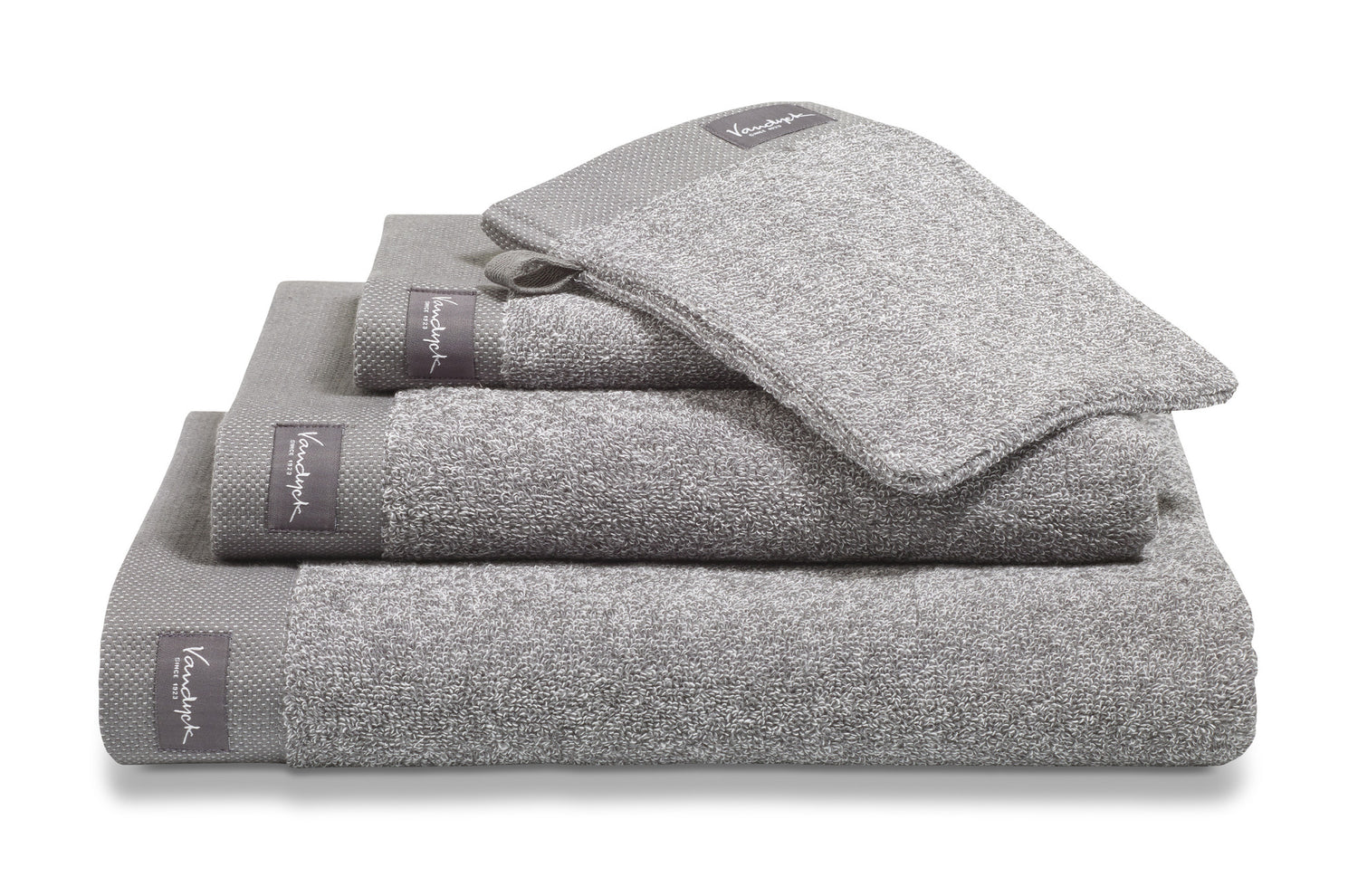Vandyck - Gastendoek HOME Mouliné Mole Grey (set|6 stuks)