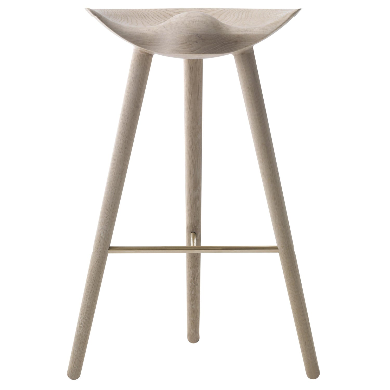 Audo Copenhagen ML42 barkruk H81 gezeept eiken, messing