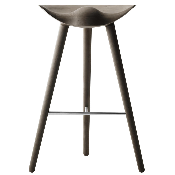 Audo Copenhagen ML42 barkruk H81 bruin geolied eiken, roestvrijstaal