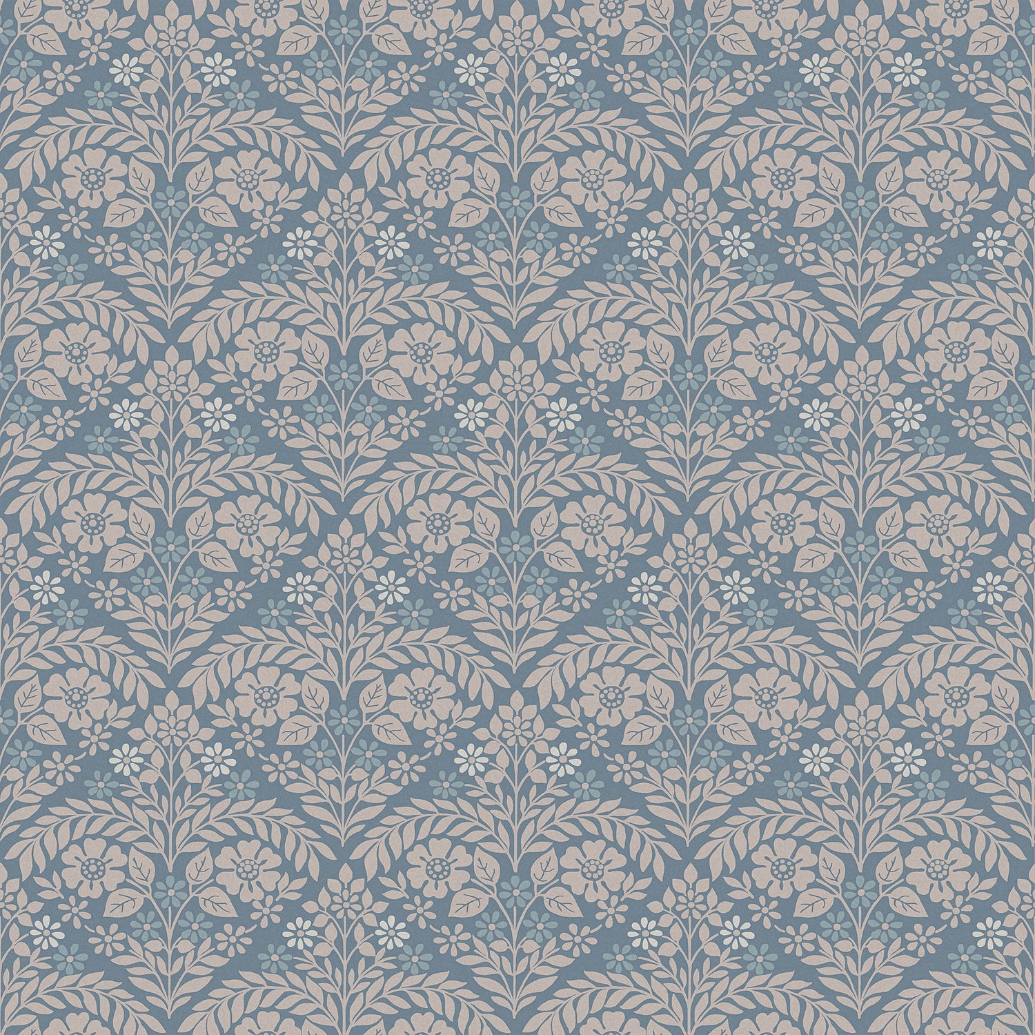 Laura Ashley Margam Behang - Bloemen - 10mx52cm - Blauw