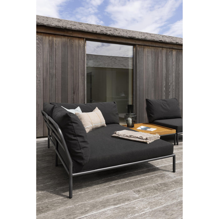 Level2 Cozy Corner loungebank rechts frame donkergrijs stof leaf